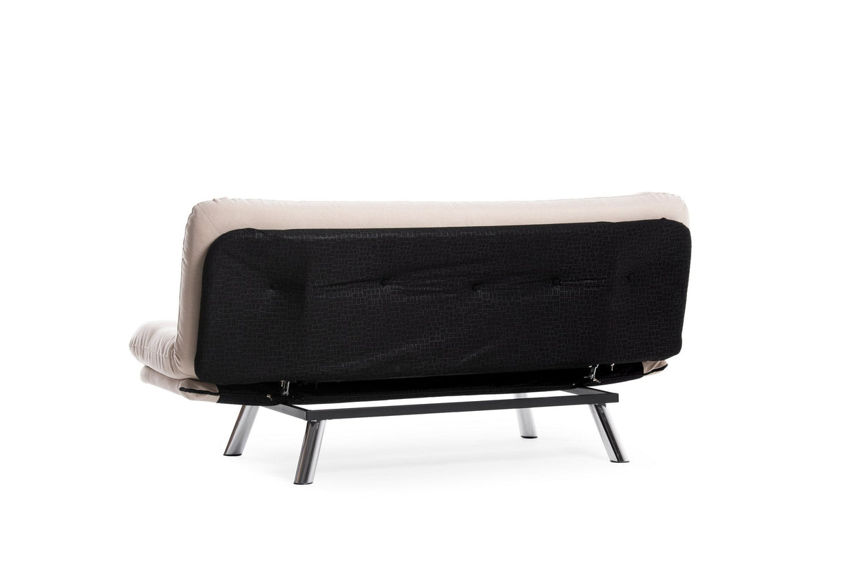 Canapea extensibilă 3 locuri Misa, Versiunea 3, Crem, 175x52x40 cm