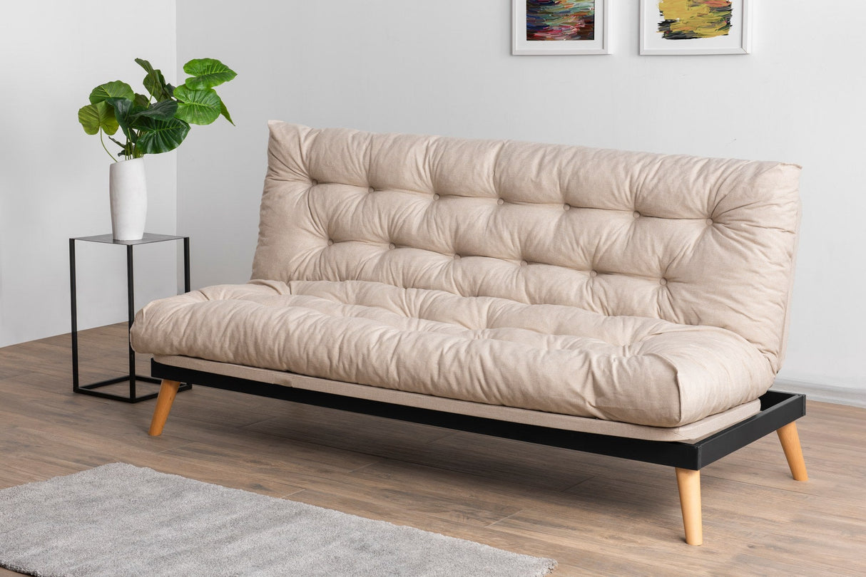 Canapea extensibilă 3 locuri Saki, Diverse culori, 185x43x48 cm - Crem | SKU: 859FTN2849 | Canapea extensibilă 3 locuri Saki, 185x43x48 cm, varianta Crem, produs pentru amenajarea locuinței, disponibil online în România la CasaMob