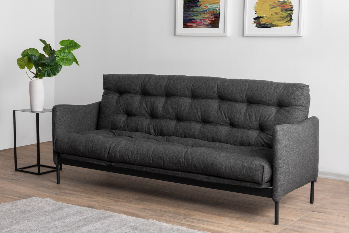 Canapea extensibilă 3 locuri Renge, Diverse culori, 200x43x48 cm - Gri închis | SKU: 859FTN2852 | Canapea extensibilă 3 locuri Renge, 200x43x48 cm, varianta Gri închis, produs pentru amenajarea locuinței, disponibil online în România la CasaMob
