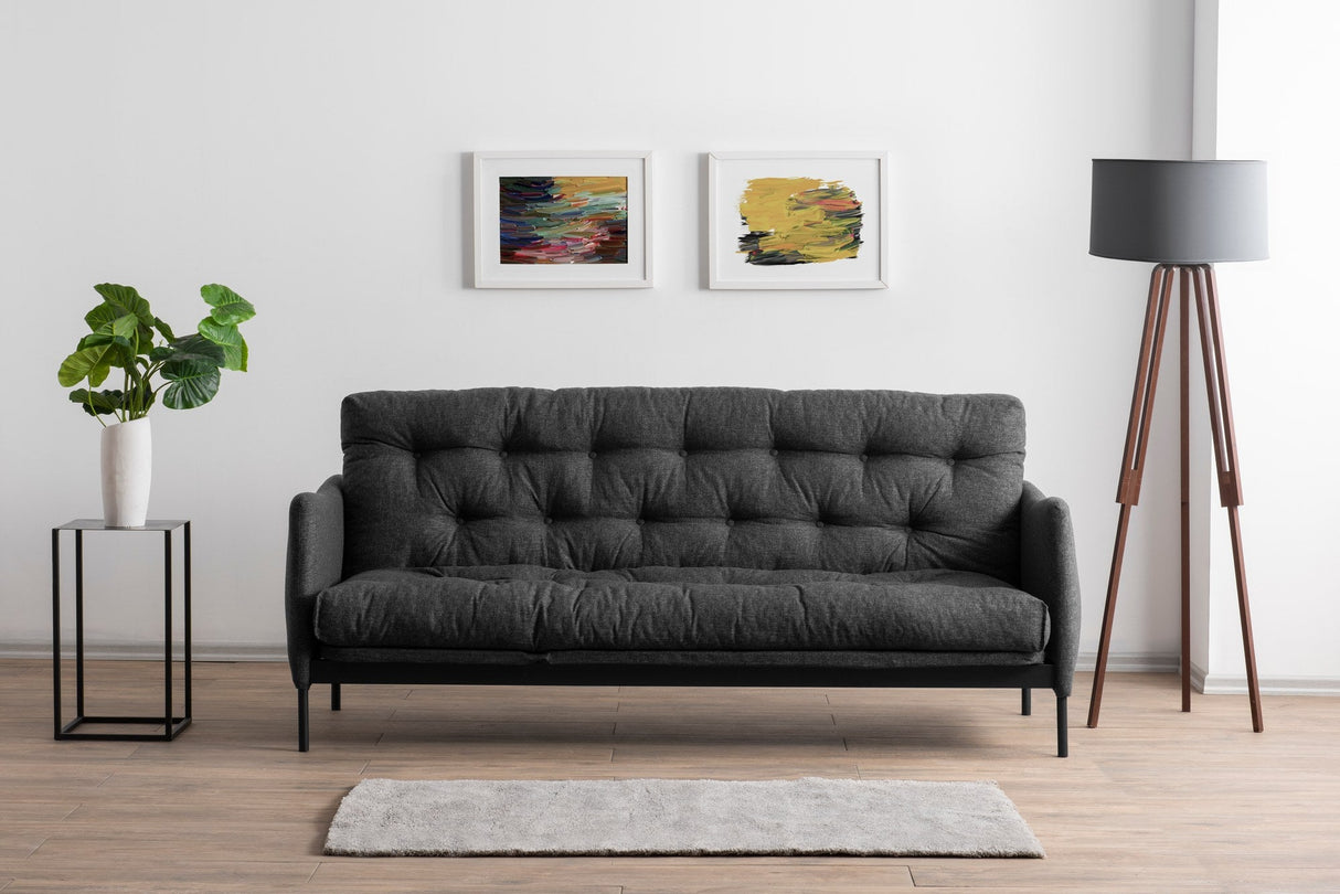 Canapea extensibilă 3 locuri Renge, Diverse culori, 200x43x48 cm - Gri închis | SKU: 859FTN2852 | Canapea extensibilă 3 locuri Renge, 200x43x48 cm, varianta Gri închis, produs pentru amenajarea locuinței, disponibil online în România la CasaMob