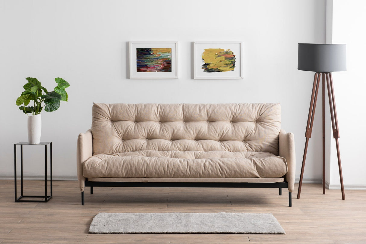Canapea extensibilă 3 locuri Renge, Diverse culori, 200x43x48 cm - Crem | SKU: 859FTN2853 | Canapea extensibilă 3 locuri Renge, 200x43x48 cm, varianta Crem, produs pentru amenajarea locuinței, disponibil online în România la CasaMob