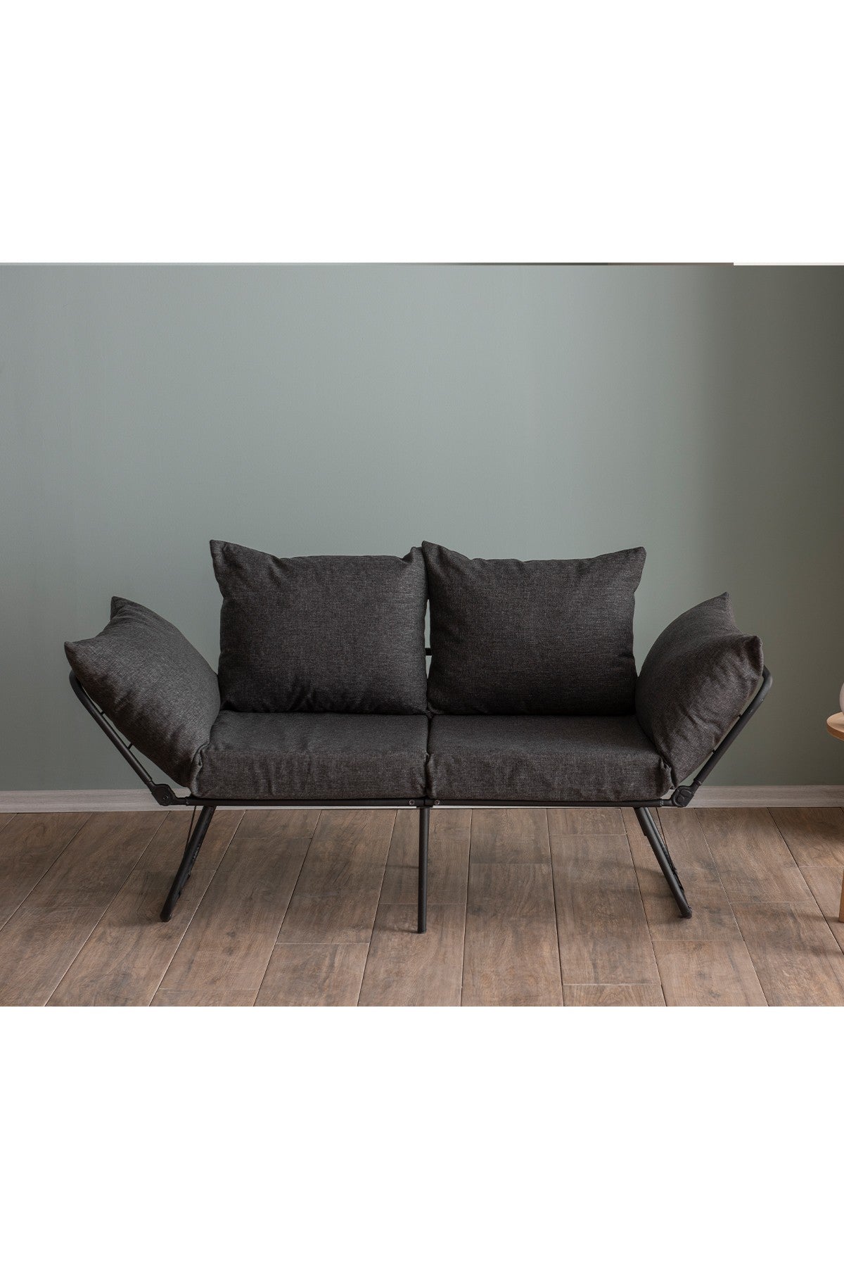 Canapea extensibilă 2 locuri Viper, Diverse culori, 150x60x78 cm - Gri închis | SKU: 859FTN2858 | Canapea extensibilă 2 locuri Viper, 150x60x78 cm, varianta Gri închis, produs pentru amenajarea locuinței, disponibil online în România la CasaMob