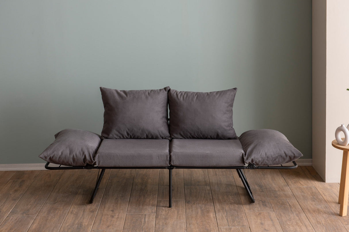 Canapea extensibilă 2 locuri Viper, Diverse culori, 150x60x78 cm - Gri mediu | SKU: 859FTN2862 | Canapea extensibilă 2 locuri Viper, 150x60x78 cm, varianta Gri mediu, produs pentru amenajarea locuinței, disponibil online în România la CasaMob