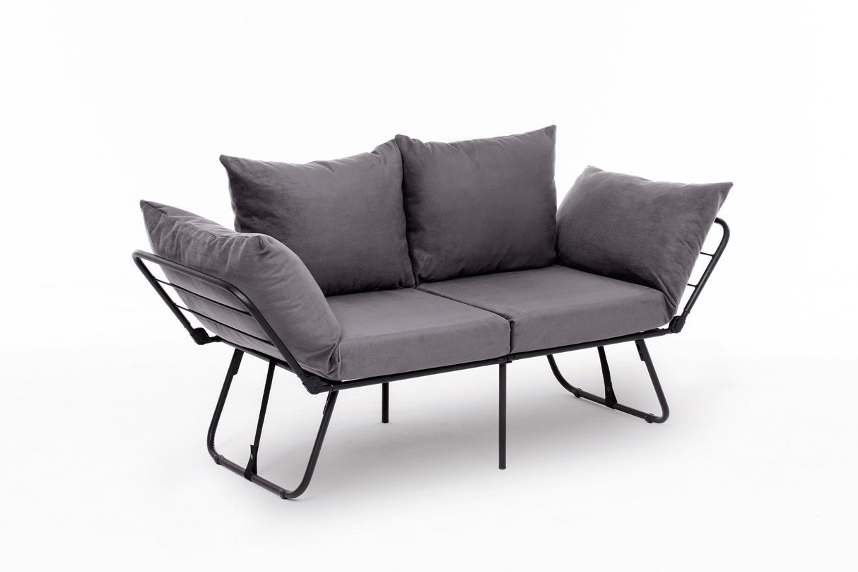 Canapea extensibilă 2 locuri Viper, Diverse culori, 150x60x78 cm - Gri mediu | SKU: 859FTN2862 | Canapea extensibilă 2 locuri Viper, 150x60x78 cm, varianta Gri mediu, produs pentru amenajarea locuinței, disponibil online în România la CasaMob