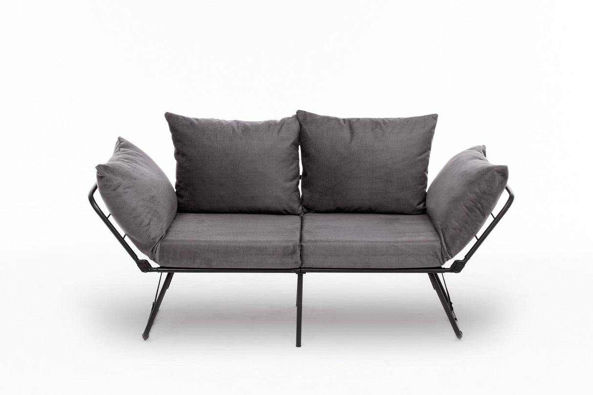 Canapea extensibilă 2 locuri Viper, Diverse culori, 150x60x78 cm - Gri mediu | SKU: 859FTN2862 | Canapea extensibilă 2 locuri Viper, 150x60x78 cm, varianta Gri mediu, produs pentru amenajarea locuinței, disponibil online în România la CasaMob