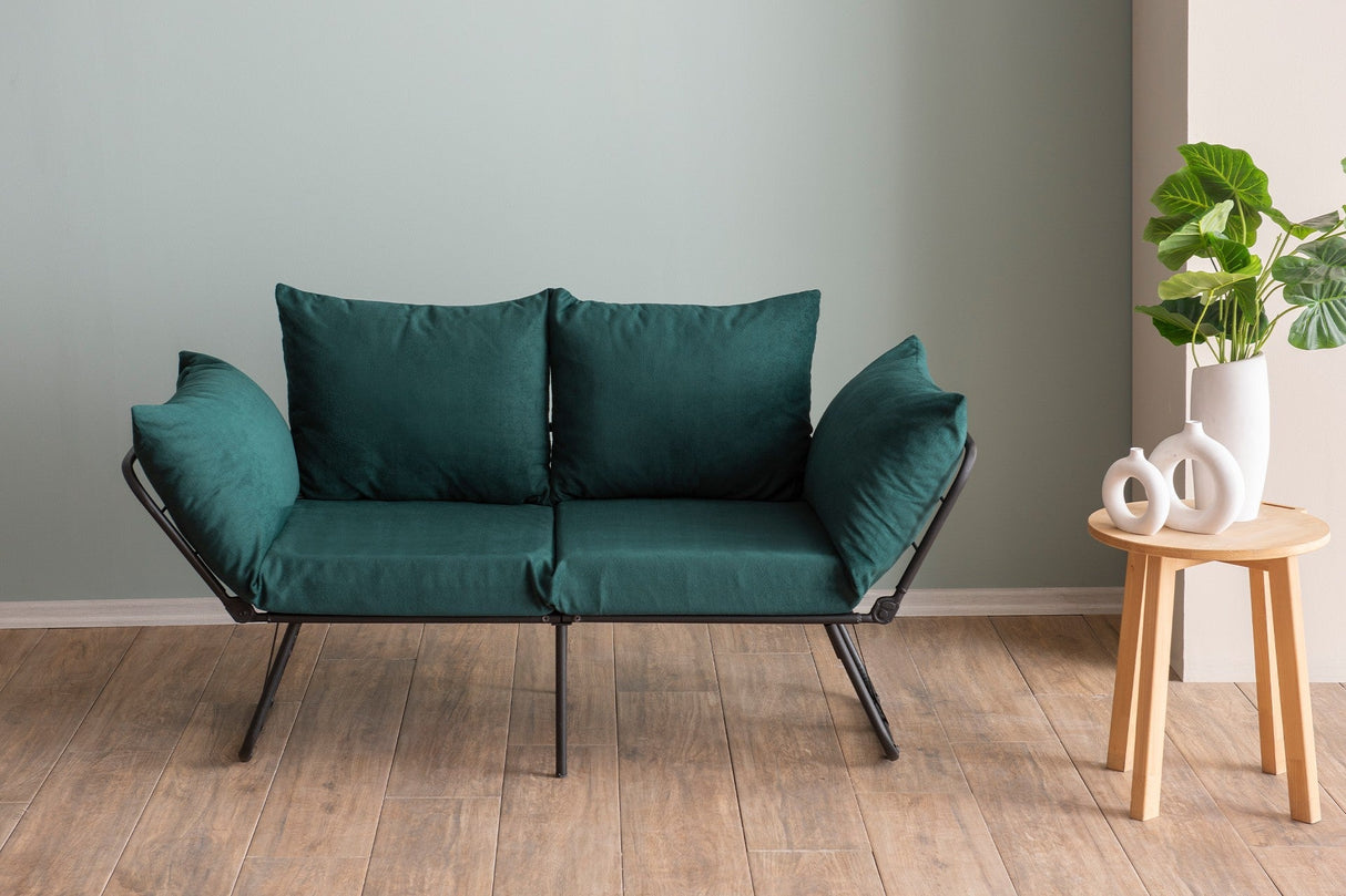 Canapea extensibilă 2 locuri Viper, Diverse culori, 150x60x78 cm - Verde petrol | SKU: 859FTN2863 | Canapea extensibilă 2 locuri Viper, 150x60x78 cm, varianta Verde petrol, produs pentru amenajarea locuinței, disponibil online în România la CasaMob