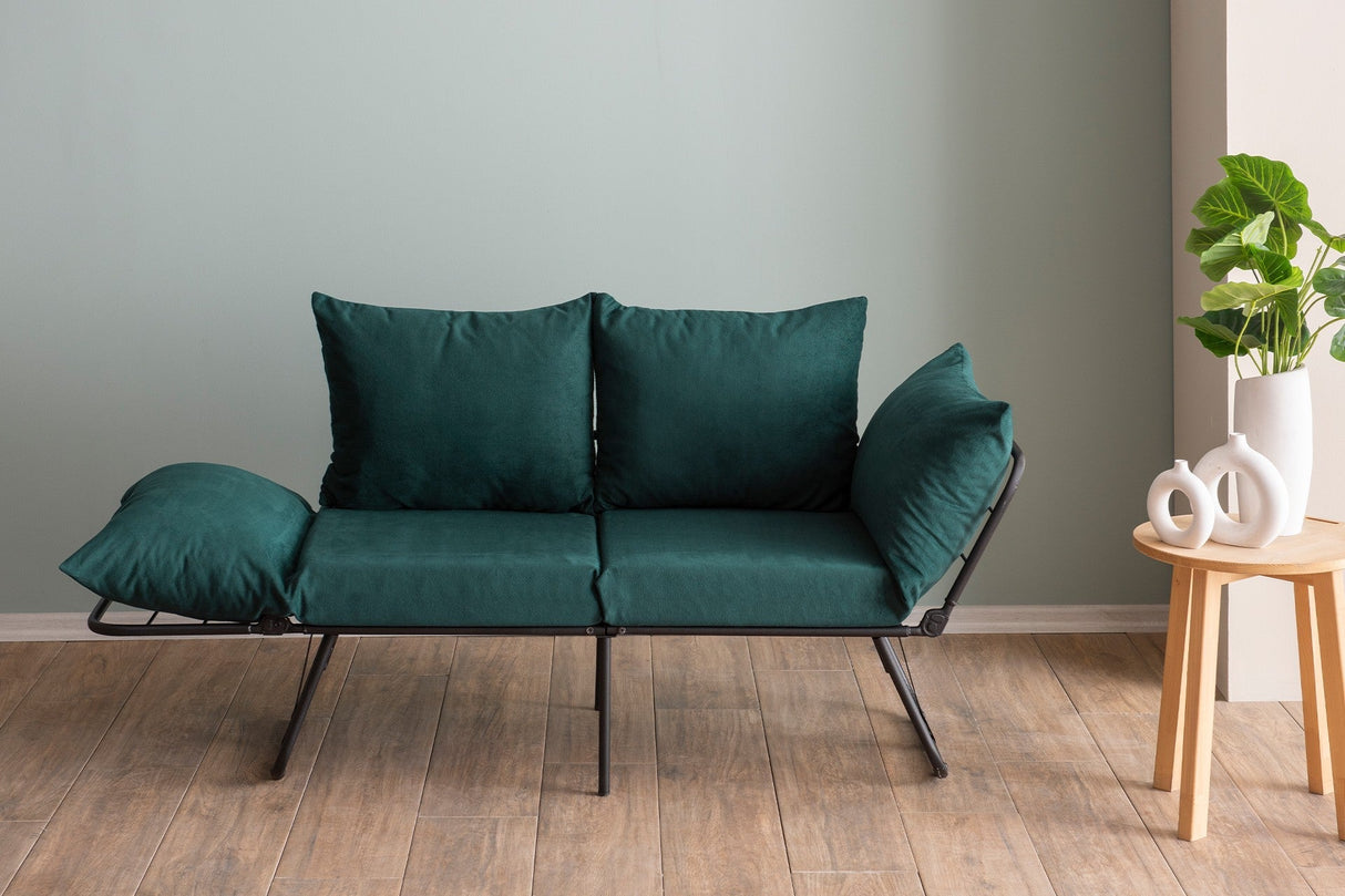 Canapea extensibilă 2 locuri Viper, Diverse culori, 150x60x78 cm - Verde petrol | SKU: 859FTN2863 | Canapea extensibilă 2 locuri Viper, 150x60x78 cm, varianta Verde petrol, produs pentru amenajarea locuinței, disponibil online în România la CasaMob