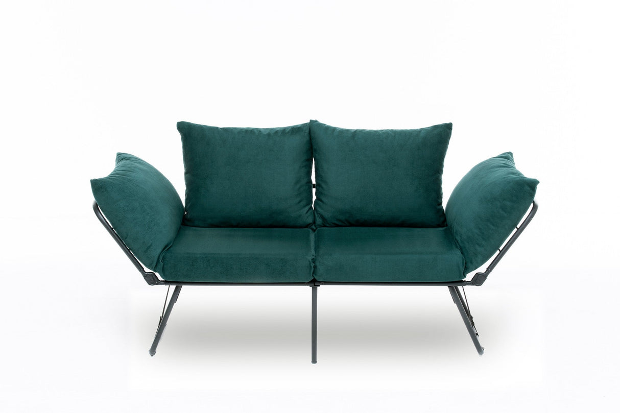 Canapea extensibilă 2 locuri Viper, Diverse culori, 150x60x78 cm - Verde petrol | SKU: 859FTN2863 | Canapea extensibilă 2 locuri Viper, 150x60x78 cm, varianta Verde petrol, produs pentru amenajarea locuinței, disponibil online în România la CasaMob
