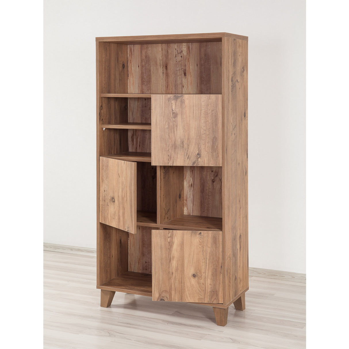 Bibliotecă Marina Flora - 200, Pin atlantic, 80x36x155 cm