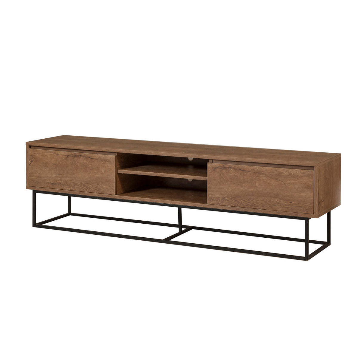 Set mobilă pentru sufragerie Laxus Takım 11, Nuc - Negru, 180x40x50 cm