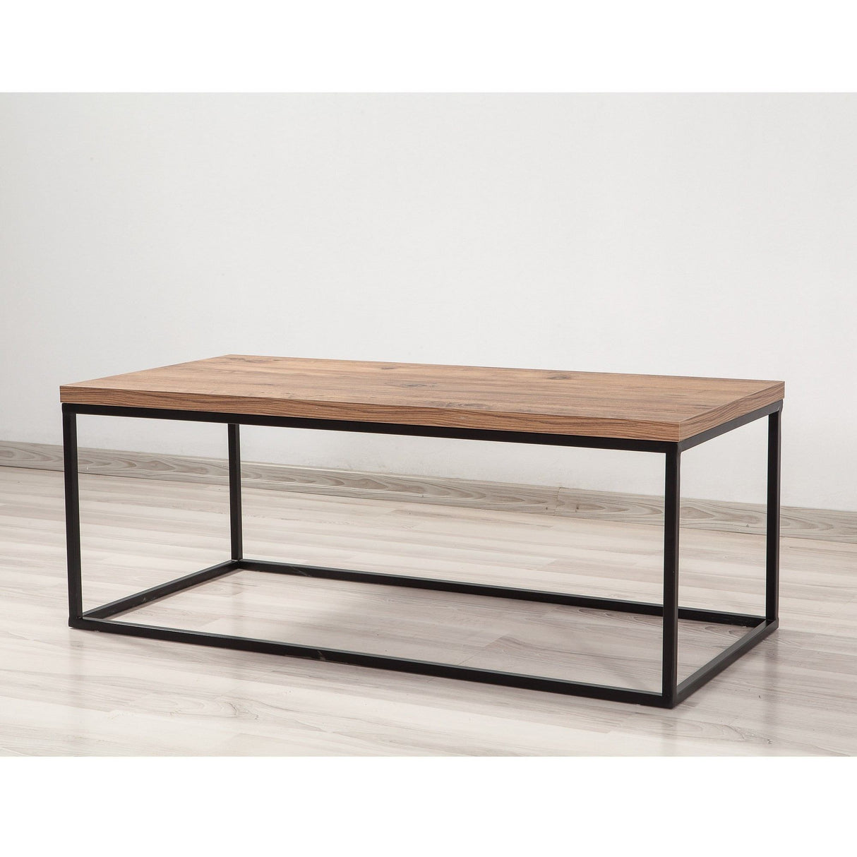 Măsuță de cafea Quantum Media, Pin atlantic - Negru, 95x45x34 cm