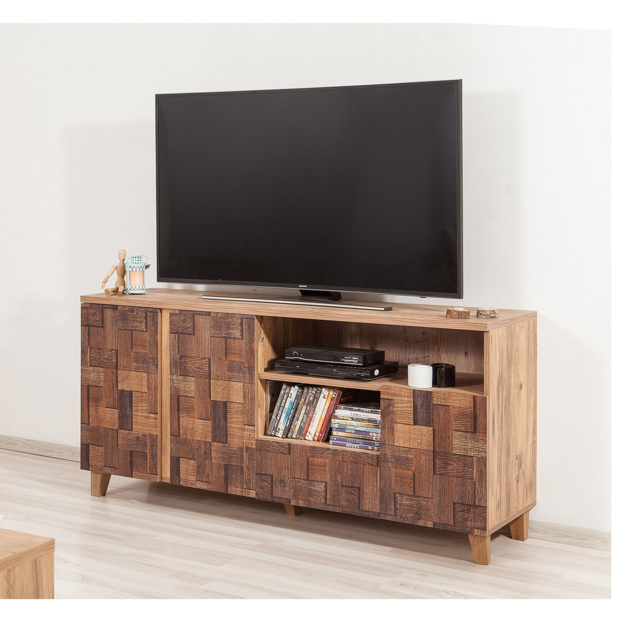 Comodă TV Marina Mila - 750, Pin atlantic, 160x45x65 cm
