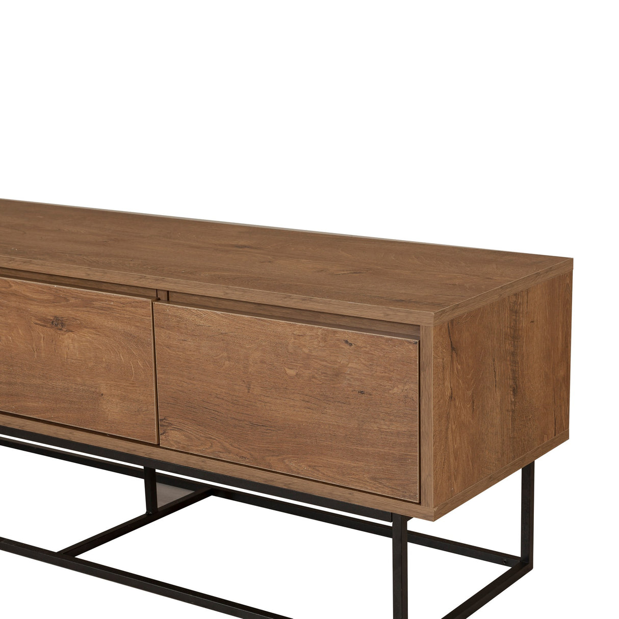 Set mobilă pentru sufragerie Laxus Takım 14, Nuc - Negru, 140x40x50 cm