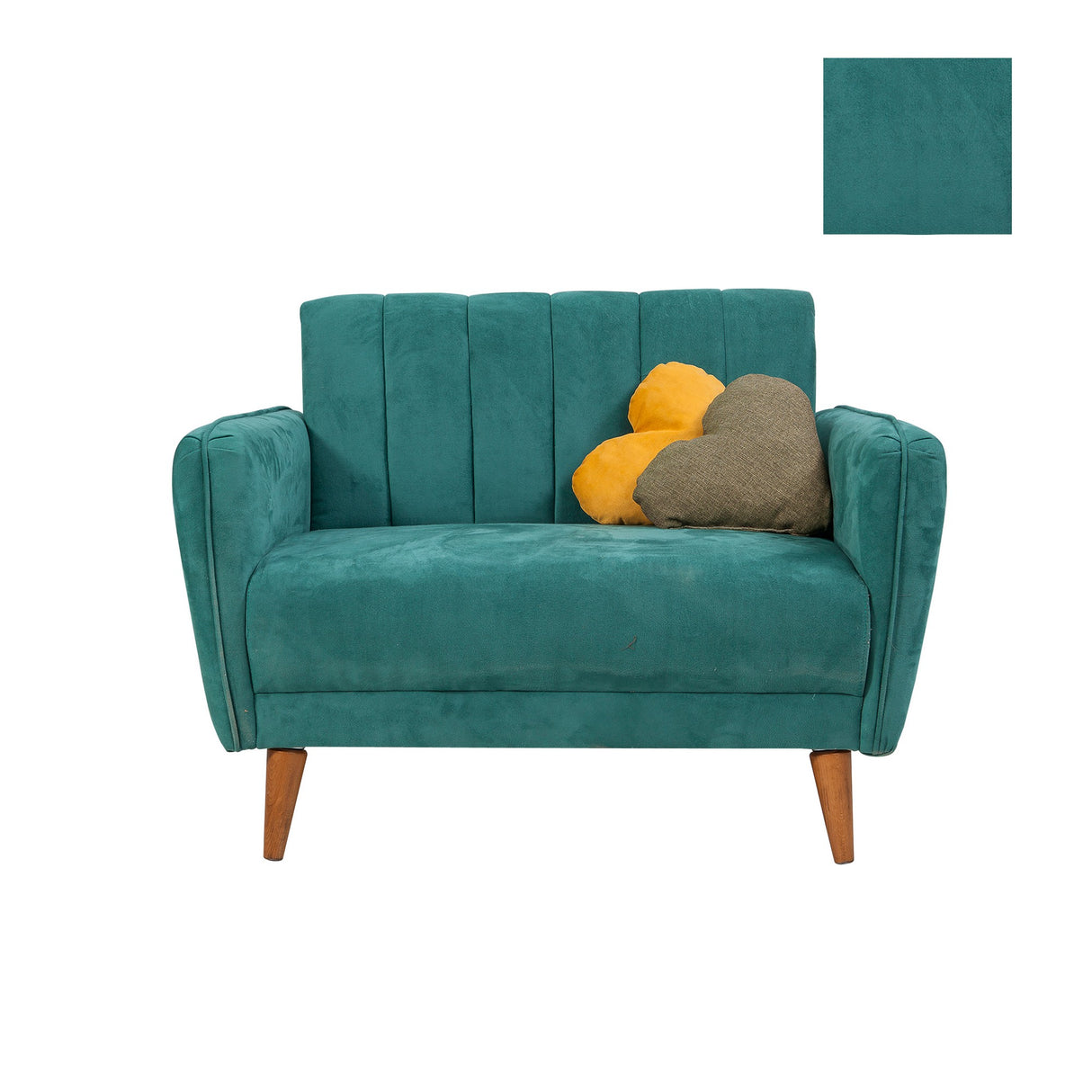Canapea extensibilă Aqua, 2 locuri, Verde, 110x80x85 cm