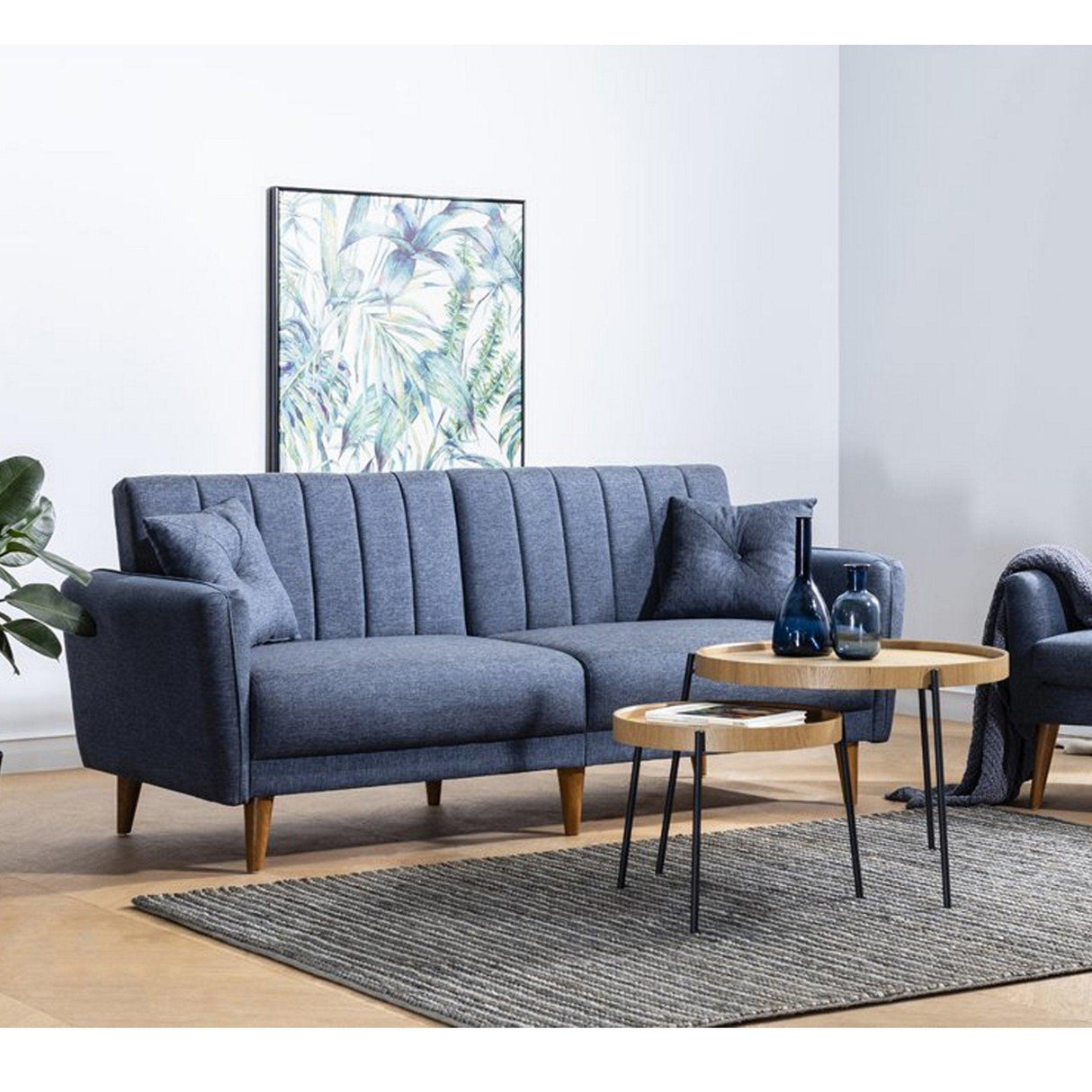 Canapea extensibilă Tetra, 3 locuri, Diverse culori - Albastru | SKU: 867UNQ1314 | Canapea extensibilă Tetra, 3 locuri, varianta Albastru, produs pentru amenajarea locuinței, disponibil online în România la CasaMob