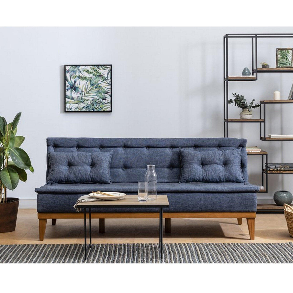Canapea extensibilă 3 locuri Fuoco, Diverse culori, 180x80x78 cm - Albastru închis | SKU: 867UNQ1322 | Canapea extensibilă 3 locuri Fuoco, 180x80x78 cm, varianta Albastru închis, produs pentru amenajarea locuinței, disponibil online în România la CasaMob