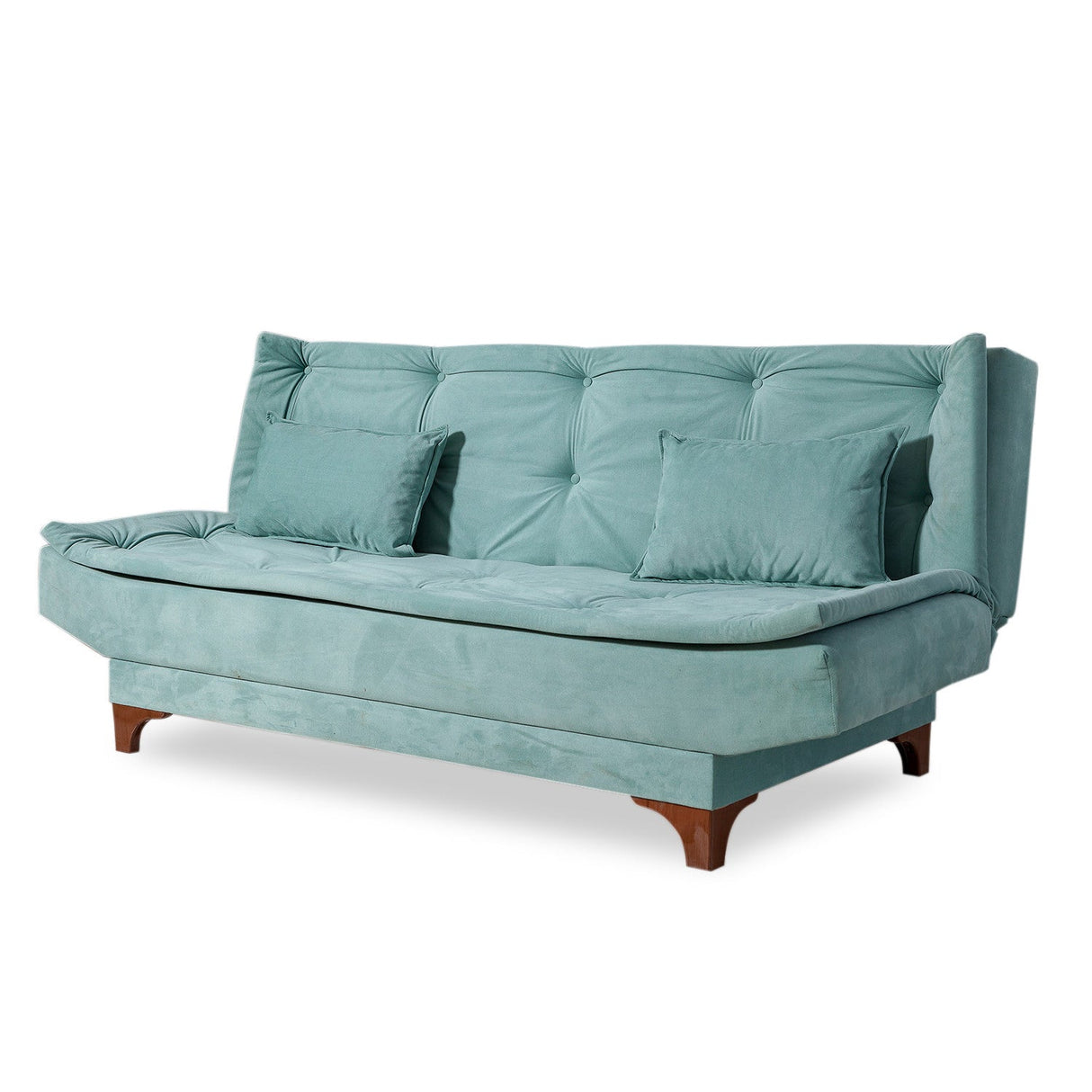 Canapea extensibilă 3 locuri Kelebek, Diverse culori, 190x85x90 cm - Verde marin | SKU: 867UNQ1343 | Canapea extensibilă 3 locuri Kelebek, 190x85x90 cm, varianta Verde marin, produs pentru amenajarea locuinței, disponibil online în România la CasaMob