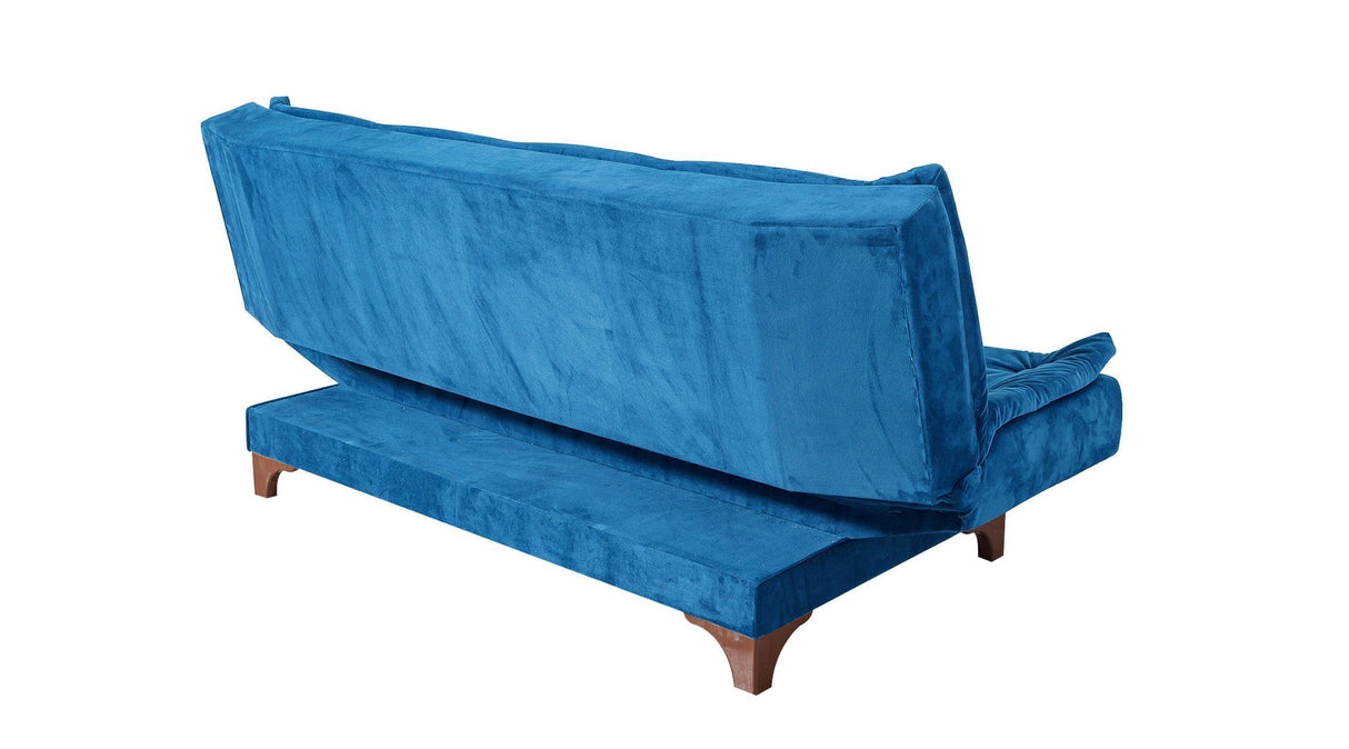 Canapea extensibilă 3 locuri Kelebek, Diverse culori, 190x85x90 cm - Albastru închis | SKU: 867UNQ1346 | Canapea extensibilă 3 locuri Kelebek, 190x85x90 cm, varianta Albastru închis, produs pentru amenajarea locuinței, disponibil online în România la CasaMob