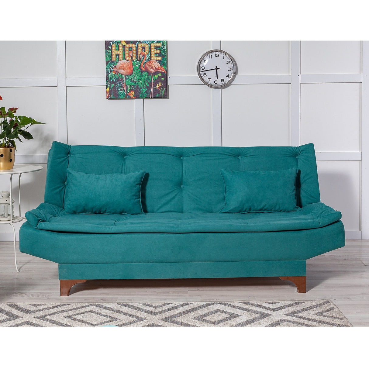 Canapea extensibilă 3 locuri Kelebek, Diverse culori, 190x85x90 cm - Verde | SKU: 867UNQ1349 | Canapea extensibilă 3 locuri Kelebek, 190x85x90 cm, varianta Verde, produs pentru amenajarea locuinței, disponibil online în România la CasaMob