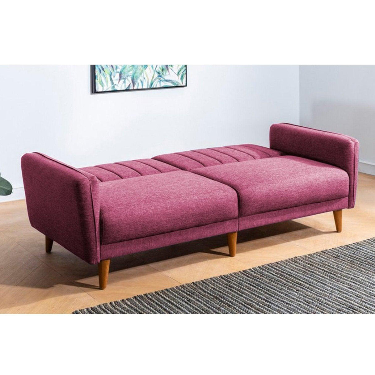 Canapea extensibilă Tetra, 3 locuri, Diverse culori - Roșu | SKU: 867UNQ1358 | Canapea extensibilă Tetra, 3 locuri, varianta Roșu, produs pentru amenajarea locuinței, disponibil online în România la CasaMob