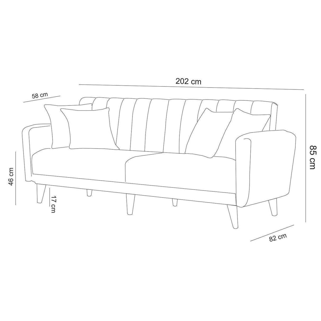 Canapea extensibilă Tetra, 3 locuri, Diverse culori - Verde | SKU: 867UNQ1359 | Canapea extensibilă Tetra, 3 locuri, varianta Verde, produs pentru amenajarea locuinței, disponibil online în România la CasaMob
