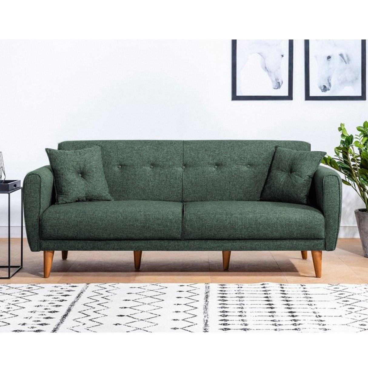Canapea extensibilă Aria, 3 locuri, Diverse culori, 205x80x85 cm - Verde | SKU: 867UNQ1361 | Canapea extensibilă Aria, 3 locuri, 205x80x85 cm, varianta Verde, produs pentru amenajarea locuinței, disponibil online în România la CasaMob