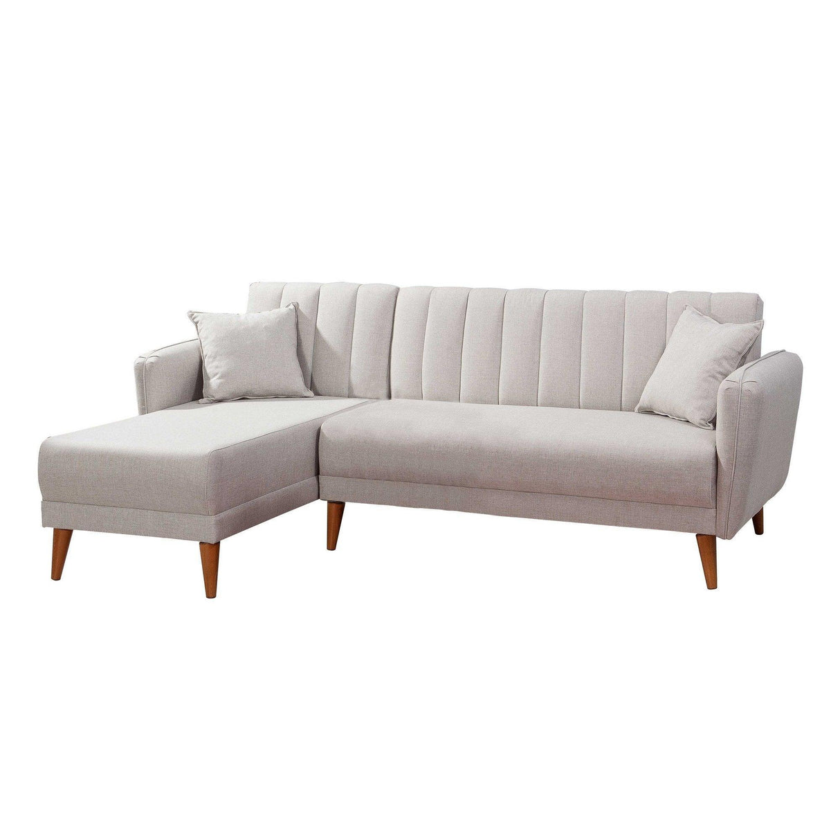 Canapea extensibilă Aqua, Colț, Stânga, Diverse culori, 225x150x85 cm - Crem | SKU: 867UNQ1401 | Canapea extensibilă Aqua, Colț, Stânga, 225x150x85 cm, varianta Crem, produs pentru amenajarea locuinței, disponibil online în România la CasaMob