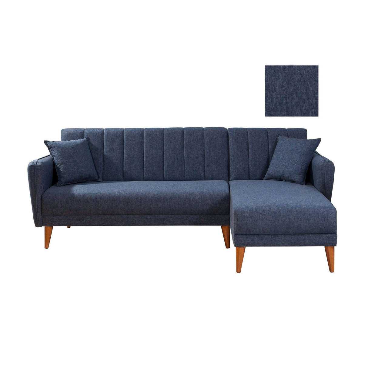 Canapea extensibilă Tetra, Colț, Dreapta, Diverse culori, 225x150x85 cm - Albastru | SKU: 867UNQ1403 | Canapea extensibilă Tetra, Colț, Dreapta, 225x150x85 cm, varianta Albastru, produs pentru amenajarea locuinței, disponibil online în România la CasaMob