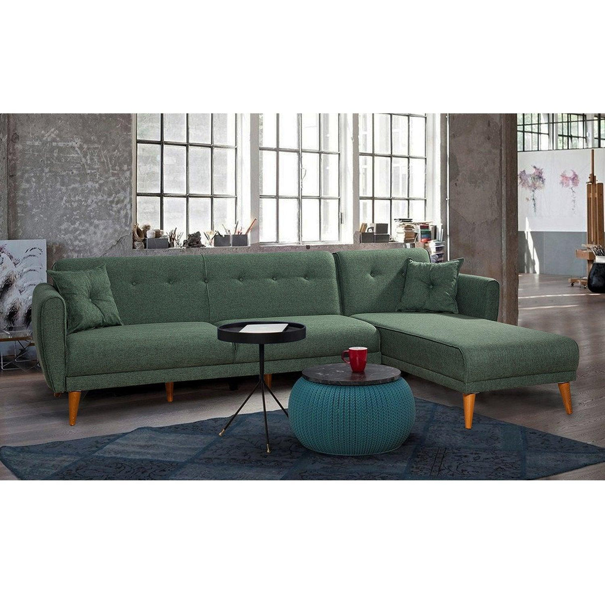 Canapea extensibilă Aria, Colț, Diverse culori, 277x175x86 cm - Albastru închis | SKU: 867UNQ1412 | Canapea extensibilă Aria, Colț, 277x175x86 cm, varianta Albastru închis, produs pentru amenajarea locuinței, disponibil online în România la CasaMob