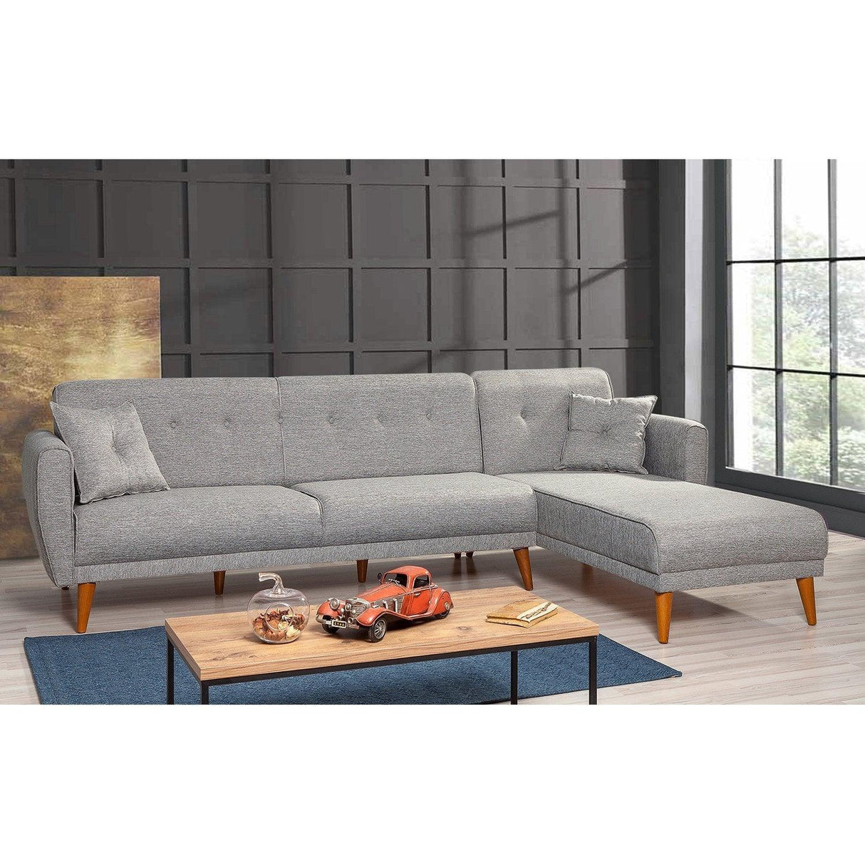 Canapea extensibilă Aria, Colț, Diverse culori, 277x175x86 cm - Verde | SKU: 867UNQ1413 | Canapea extensibilă Aria, Colț, 277x175x86 cm, varianta Verde, produs pentru amenajarea locuinței, disponibil online în România la CasaMob