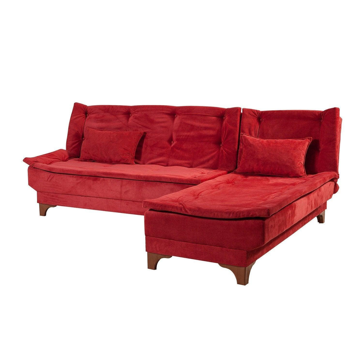 Canapea extensibilă de colț Kelebek Dreapta, Diverse culori, 225x160x86 cm - Verde marin | SKU: 867UNQ1416 | Canapea extensibilă de colț Kelebek Dreapta, 225x160x86 cm, varianta Verde marin, produs pentru amenajarea locuinței, disponibil online în România la CasaMob