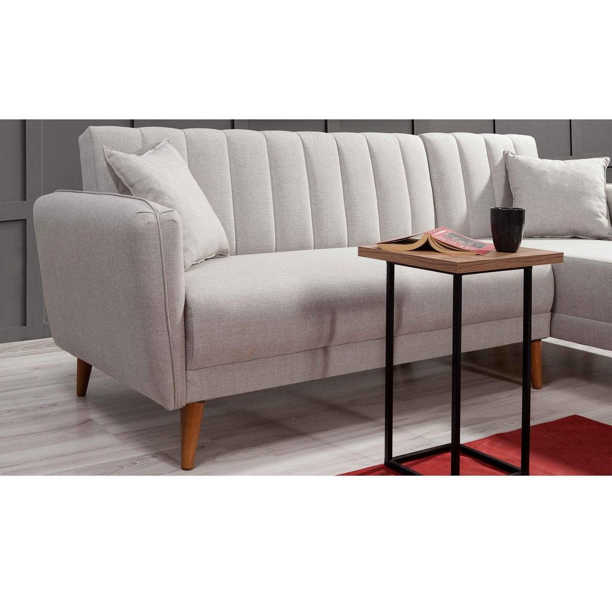 Canapea extensibilă Tetra, Colț, Dreapta, Diverse culori, 225x150x85 cm - Bej | SKU: 867UNQ1430 | Canapea extensibilă Tetra, Colț, Dreapta, 225x150x85 cm, varianta Bej, produs pentru amenajarea locuinței, disponibil online în România la CasaMob