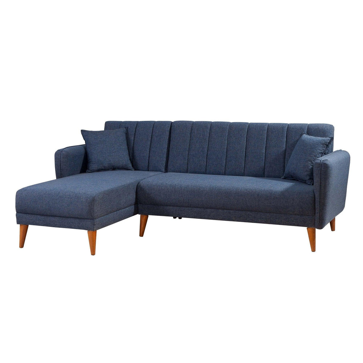 Canapea extensibilă Aqua, Colț, Stânga, Diverse culori, 225x150x85 cm - Albastru închis | SKU: 867UNQ1432 | Canapea extensibilă Aqua, Colț, Stânga, 225x150x85 cm, varianta Albastru închis, produs pentru amenajarea locuinței, disponibil online în România la CasaMob