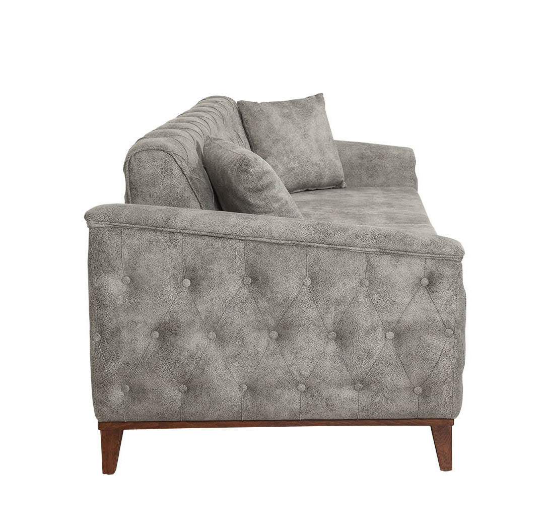 Canapea extensibilă 3 locuri Marta, Diverse culori, 225x94x85 cm - Gri închis | SKU: 867UNQ1526 | Canapea extensibilă 3 locuri Marta, 225x94x85 cm, varianta Gri închis, produs pentru amenajarea locuinței, disponibil online în România la CasaMob