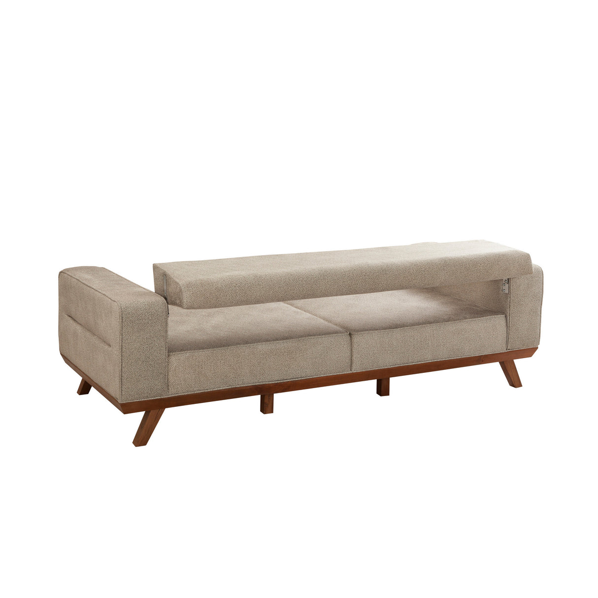 Canapea extensibilă 3 locuri Lugano, Crem, 225x98x85 cm