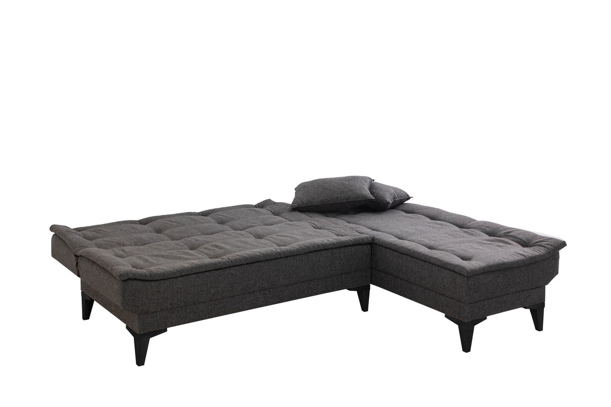 Canapea extensibilă de colț Santo-S, Diverse culori, 225x85x86 cm - Antracit | SKU: 867UNQ1908 | Canapea extensibilă de colț Santo-S, 225x85x86 cm, varianta Antracit, produs pentru amenajarea locuinței, disponibil online în România la CasaMob