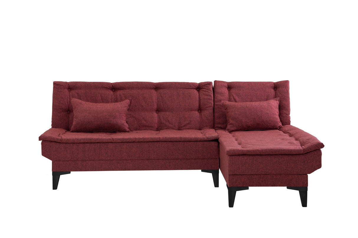 Canapea extensibilă de colț Santo-S, Diverse culori, 225x85x86 cm - Bordo | SKU: 867UNQ1909 | Canapea extensibilă de colț Santo-S, 225x85x86 cm, varianta Bordo, produs pentru amenajarea locuinței, disponibil online în România la CasaMob