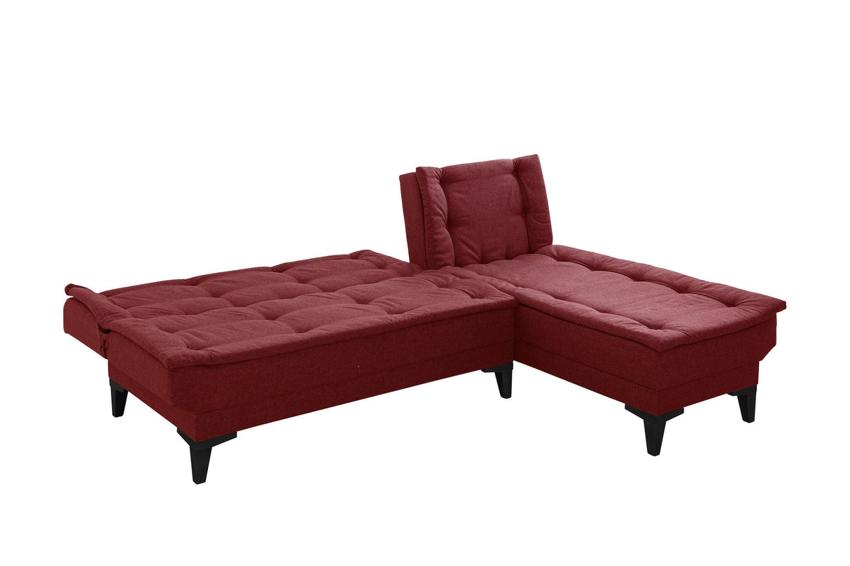 Canapea extensibilă de colț Santo-S, Diverse culori, 225x85x86 cm - Bordo | SKU: 867UNQ1909 | Canapea extensibilă de colț Santo-S, 225x85x86 cm, varianta Bordo, produs pentru amenajarea locuinței, disponibil online în România la CasaMob