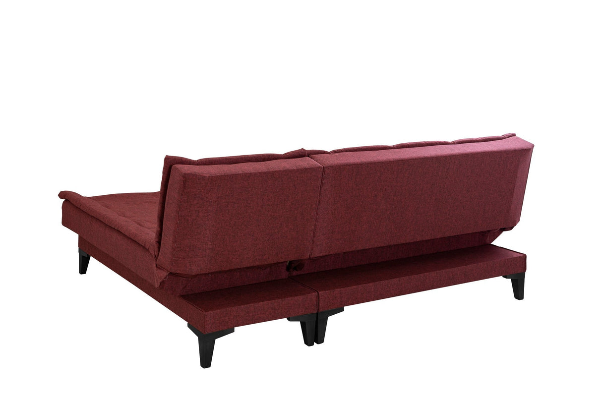 Canapea extensibilă de colț Santo-S, Diverse culori, 225x85x86 cm - Bordo | SKU: 867UNQ1909 | Canapea extensibilă de colț Santo-S, 225x85x86 cm, varianta Bordo, produs pentru amenajarea locuinței, disponibil online în România la CasaMob
