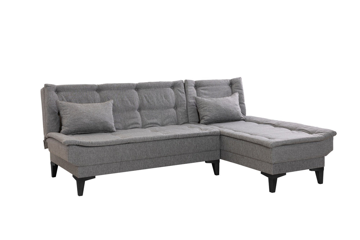 Canapea extensibilă de colț Santo-S, Diverse culori, 225x85x86 cm - Gri deschis | SKU: 867UNQ1911 | Canapea extensibilă de colț Santo-S, 225x85x86 cm, varianta Gri deschis, produs pentru amenajarea locuinței, disponibil online în România la CasaMob