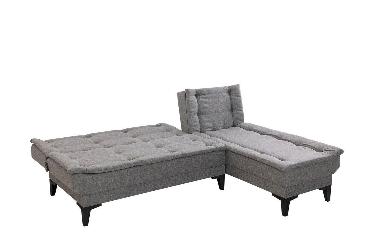 Canapea extensibilă de colț Santo-S, Diverse culori, 225x85x86 cm - Gri deschis | SKU: 867UNQ1911 | Canapea extensibilă de colț Santo-S, 225x85x86 cm, varianta Gri deschis, produs pentru amenajarea locuinței, disponibil online în România la CasaMob