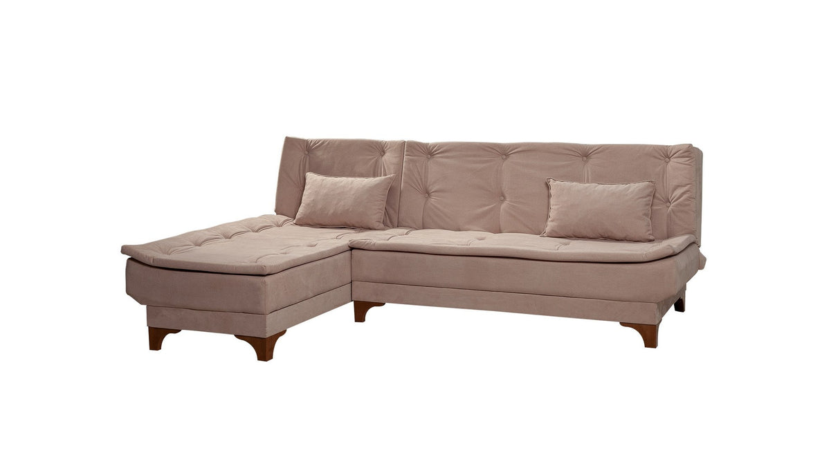 Canapea extensibilă de colț Kelebek Stânga, Diverse culori, 225x160x86 cm - Gri deschis | SKU: 867UNQ1923 | Canapea extensibilă de colț Kelebek Stânga, 225x160x86 cm, varianta Gri deschis, produs pentru amenajarea locuinței, disponibil online în România la CasaMob