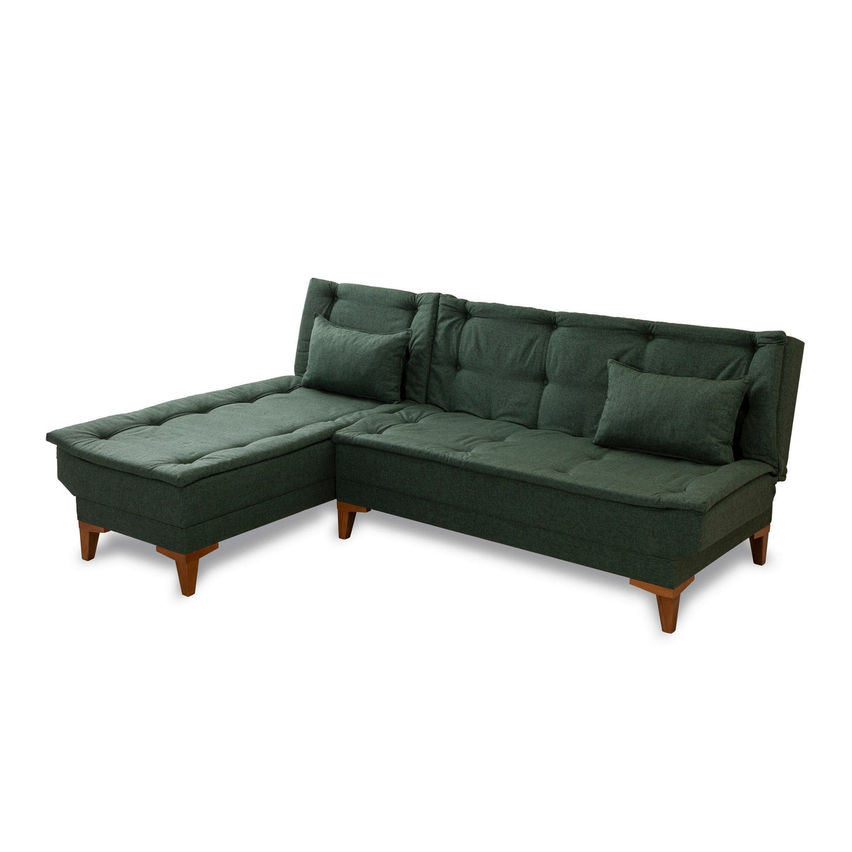 Canapea extensibilă Santo, Colț, Stânga, Diverse culori, 225x85x86 cm - Verde | SKU: 867UNQ1926 | Canapea extensibilă Santo, Colț, Stânga, 225x85x86 cm, varianta Verde, produs pentru amenajarea locuinței, disponibil online în România la CasaMob