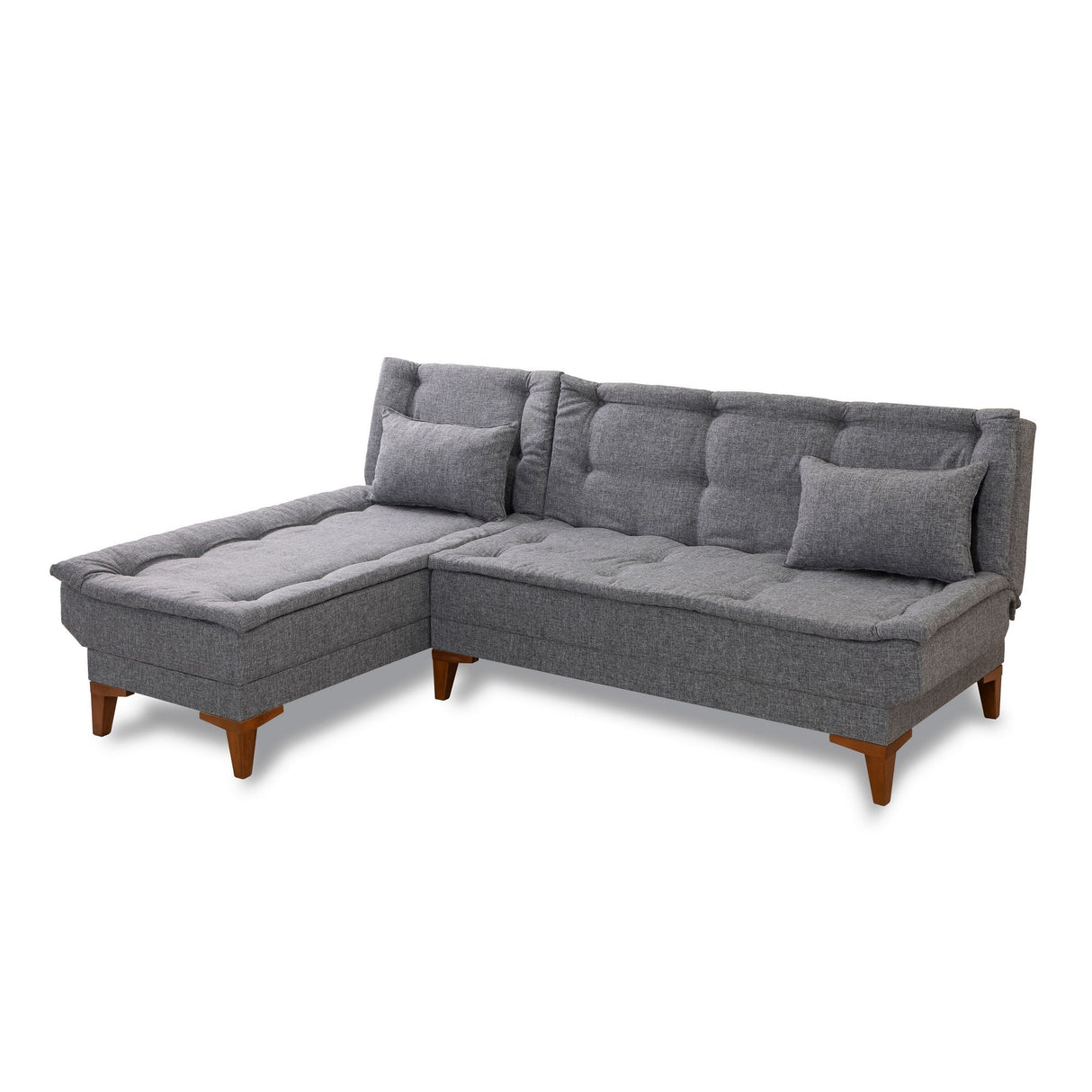 Canapea extensibilă Santo, Colț, Stânga, Diverse culori, 225x85x86 cm - Gri închis | SKU: 867UNQ1928 | Canapea extensibilă Santo, Colț, Stânga, 225x85x86 cm, varianta Gri închis, produs pentru amenajarea locuinței, disponibil online în România la CasaMob