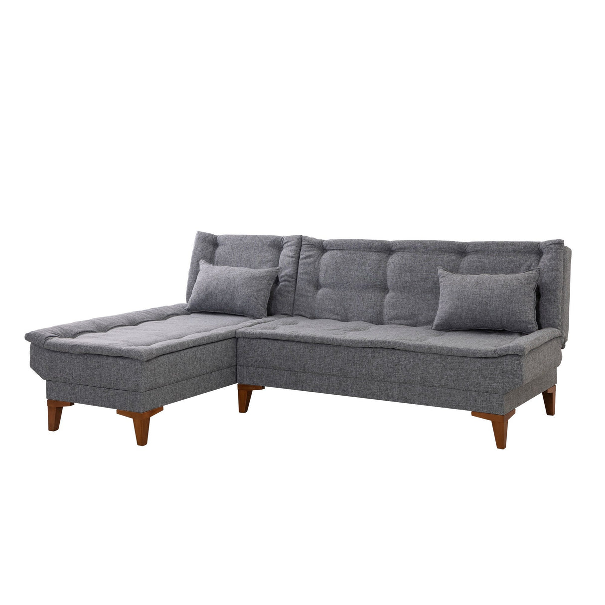 Canapea extensibilă Santo, Colț, Stânga, Diverse culori, 225x85x86 cm - Gri închis | SKU: 867UNQ1928 | Canapea extensibilă Santo, Colț, Stânga, 225x85x86 cm, varianta Gri închis, produs pentru amenajarea locuinței, disponibil online în România la CasaMob