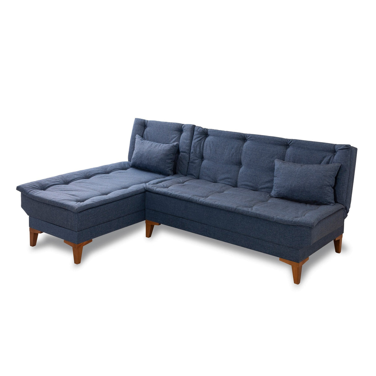 Canapea extensibilă Santo, Colț, Stânga, Diverse culori, 225x85x86 cm - Albastru închis | SKU: 867UNQ1929 | Canapea extensibilă Santo, Colț, Stânga, 225x85x86 cm, varianta Albastru închis, produs pentru amenajarea locuinței, disponibil online în România la CasaMob