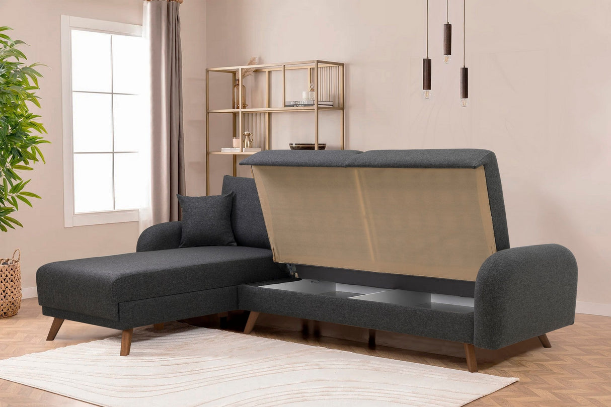 Canapea extensibilă Hera, Colț, Varianta 1, Diverse culori, 237x185x90 cm - Antracit | SKU: 867UNQ1939 | Canapea extensibilă Hera, Colț, Varianta 1, 237x185x90 cm, varianta Antracit, produs pentru amenajarea locuinței, disponibil online în România la CasaMob