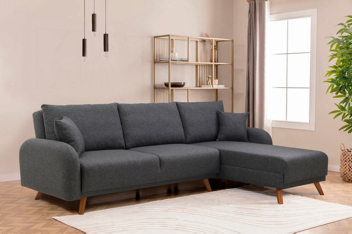 Canapea extensibilă Hera, Colț, Varianta 2, Diverse culori, 237x185x90 cm - Antracit | SKU: 867UNQ1940 | Canapea extensibilă Hera, Colț, Varianta 2, 237x185x90 cm, varianta Antracit, produs pentru amenajarea locuinței, disponibil online în România la CasaMob