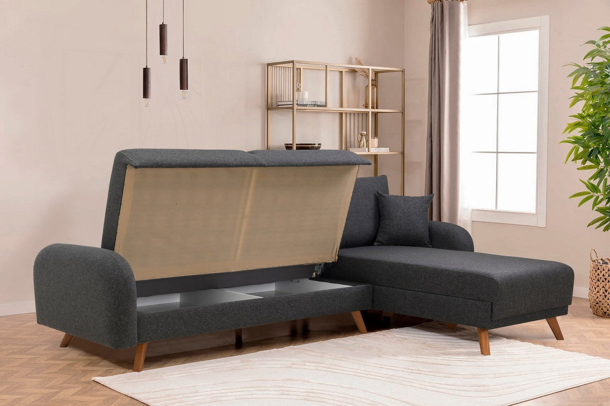 Canapea extensibilă Hera, Colț, Varianta 2, Diverse culori, 237x185x90 cm - Antracit | SKU: 867UNQ1940 | Canapea extensibilă Hera, Colț, Varianta 2, 237x185x90 cm, varianta Antracit, produs pentru amenajarea locuinței, disponibil online în România la CasaMob