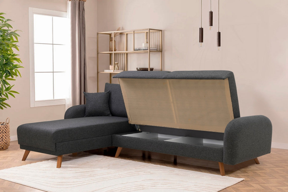 Canapea extensibilă Hera, Colț, Varianta 2, Diverse culori, 237x185x90 cm - Antracit | SKU: 867UNQ1940 | Canapea extensibilă Hera, Colț, Varianta 2, 237x185x90 cm, varianta Antracit, produs pentru amenajarea locuinței, disponibil online în România la CasaMob